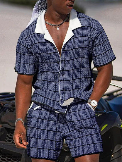 Hawaiian 3D Print Shirt Shorts Set