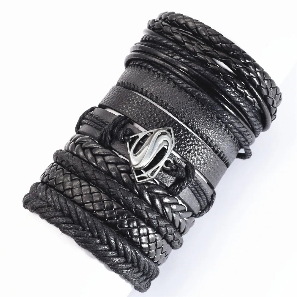 Leather Wrap Rope Bracelet