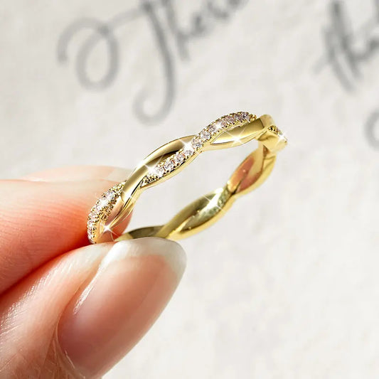 Moissanite Gold Bonded Ring