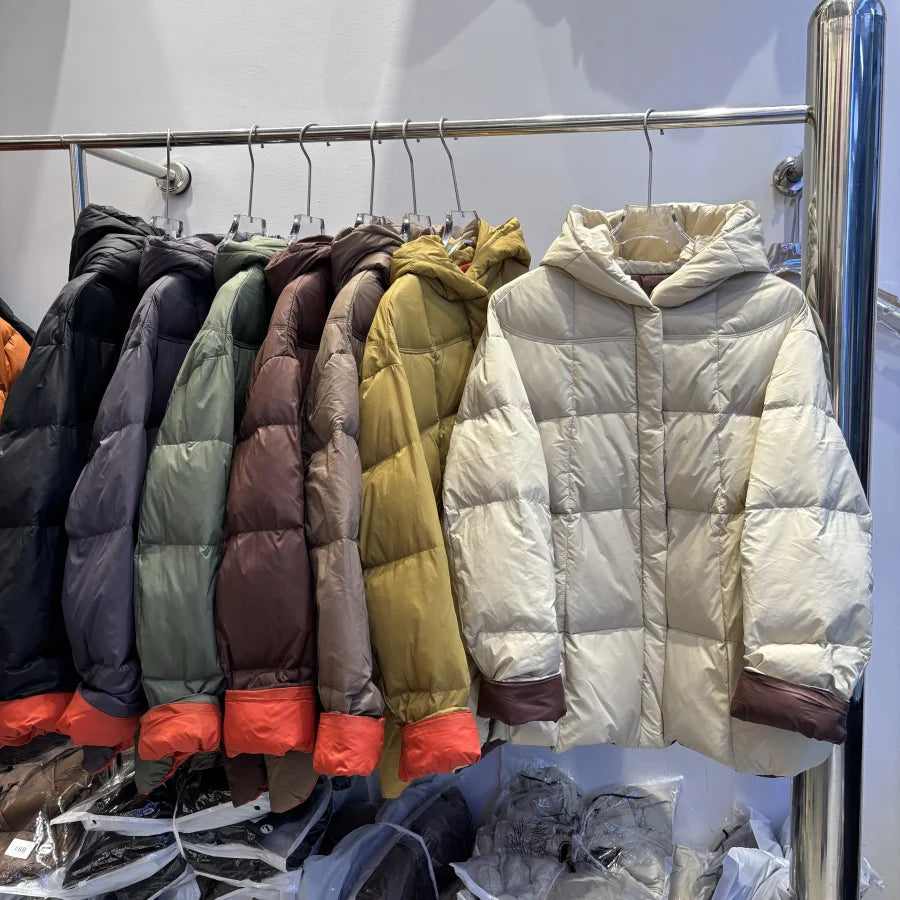 Oversized Hooded Down Jacket