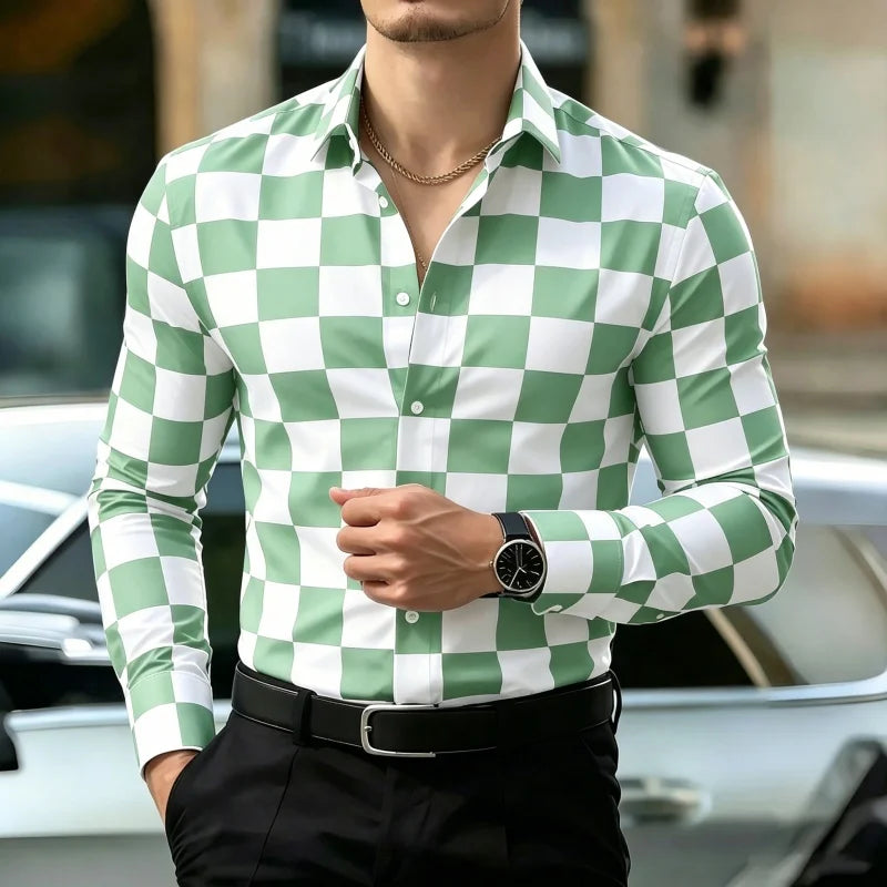 Men Smart Casual Business Shirt