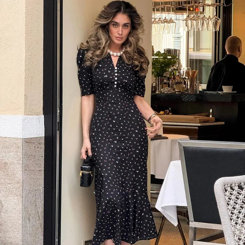 Tuularose Elegant Printed Long Dress