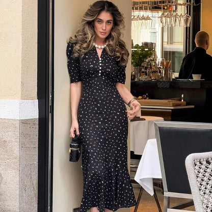 Tuularose Elegant Printed Long Dress