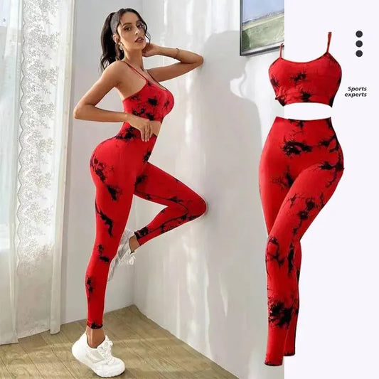 Tie Dye Yoga Tracksuit Fitness