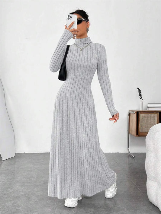 Knitted Turtleneck Dress