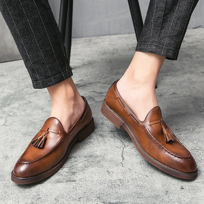 Leather Slip-on High Shoes