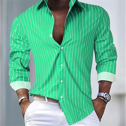 Striped Office Dress Shirt