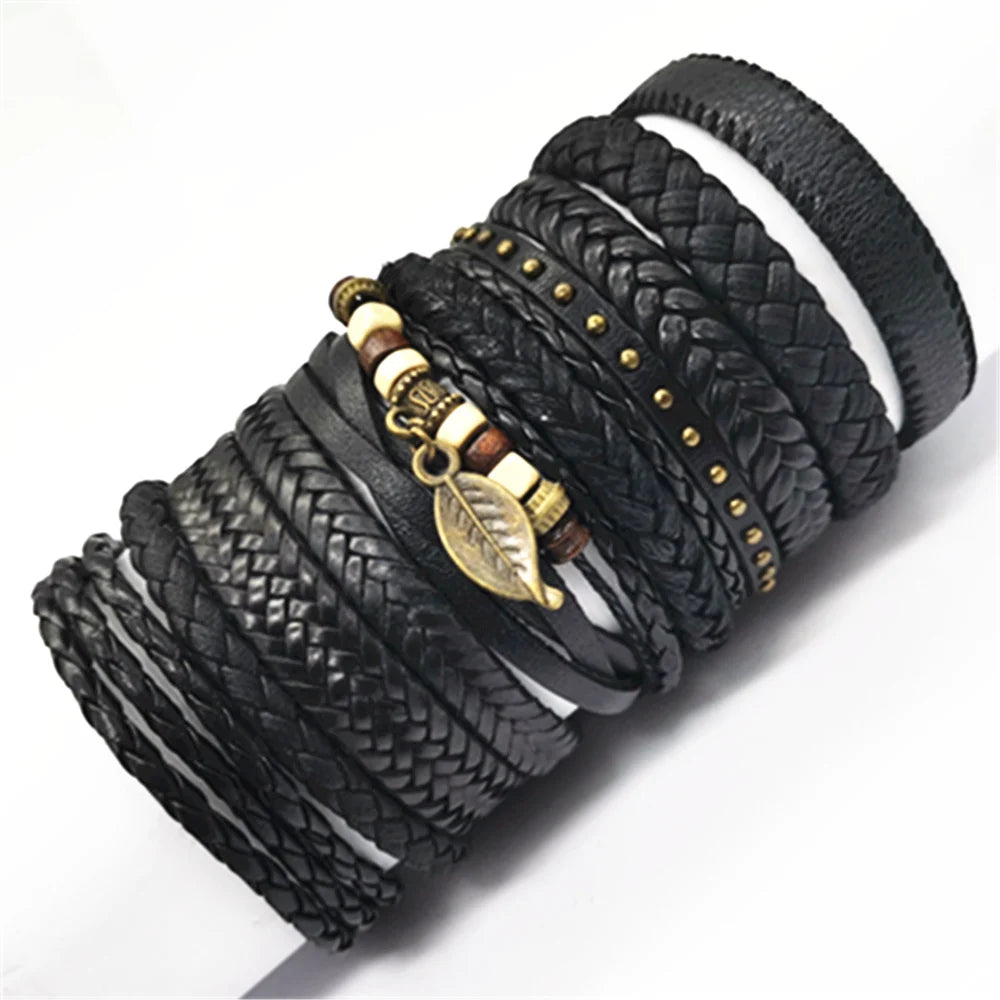Leather Wrap Rope Bracelet