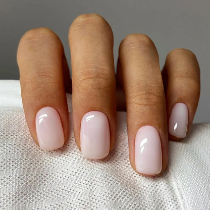 White Minimalist Press Nails