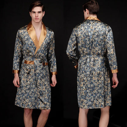 Golden Dragon Silk Bathrobe