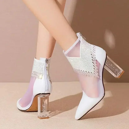 Rhinestone Tassel Dance Boots