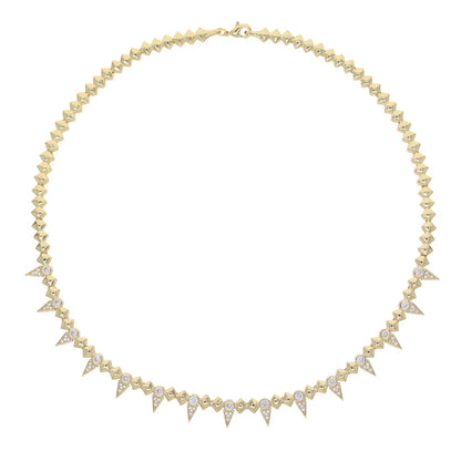 Punk CZ Spike Necklace