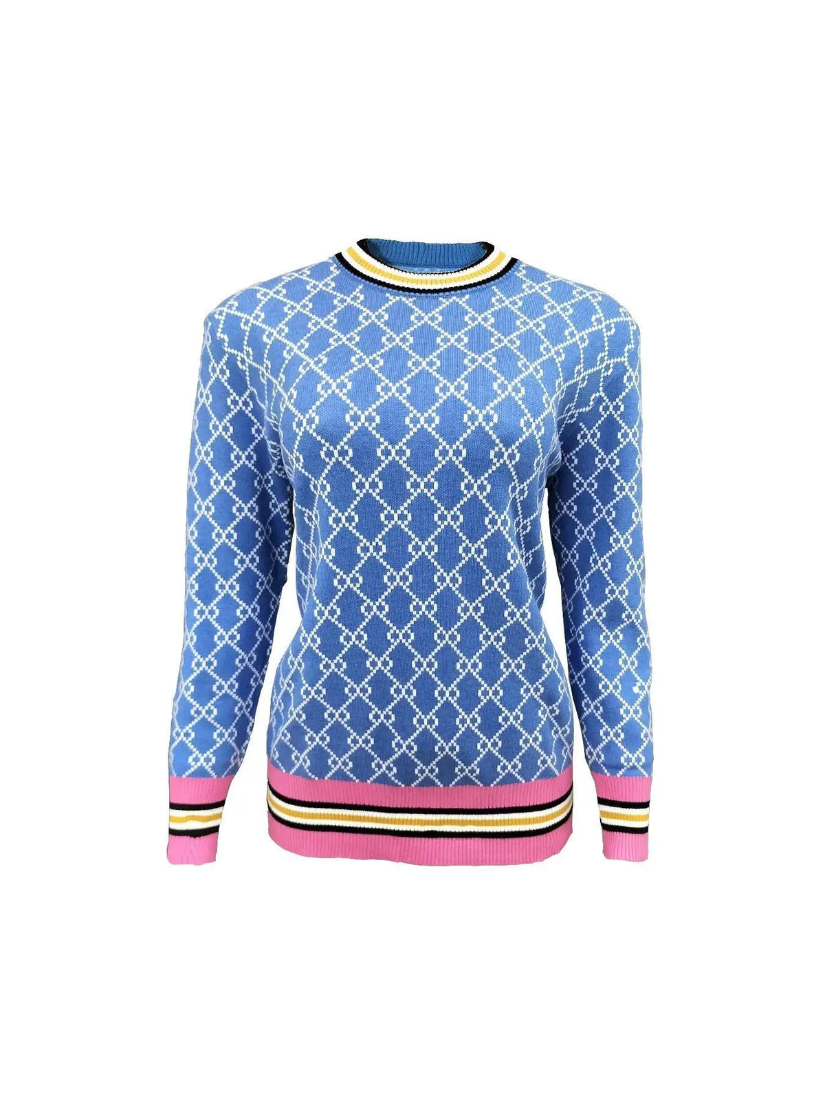 Diamond Print Knit Sweater