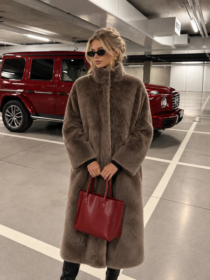 Long Faux Fur Coat