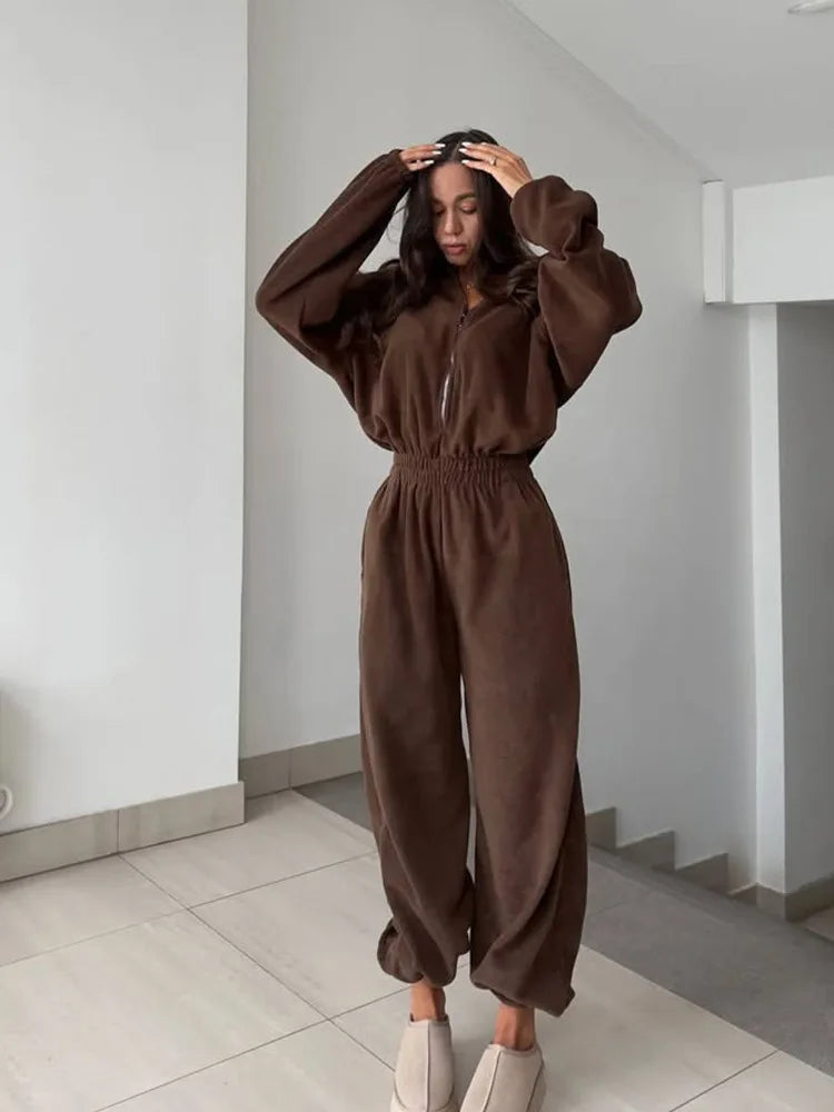 Long Sleeve Casual Jumpsuit