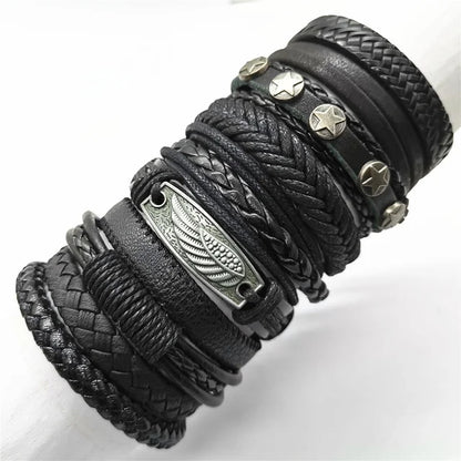 Leather Wrap Rope Bracelet