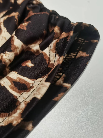 Slim Leopard Print Shorts