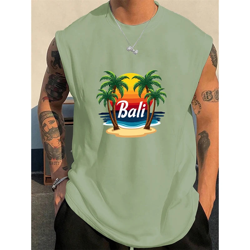 Bali Coconut Print Tank Top