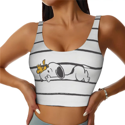 Dog Cartoon Print Bra