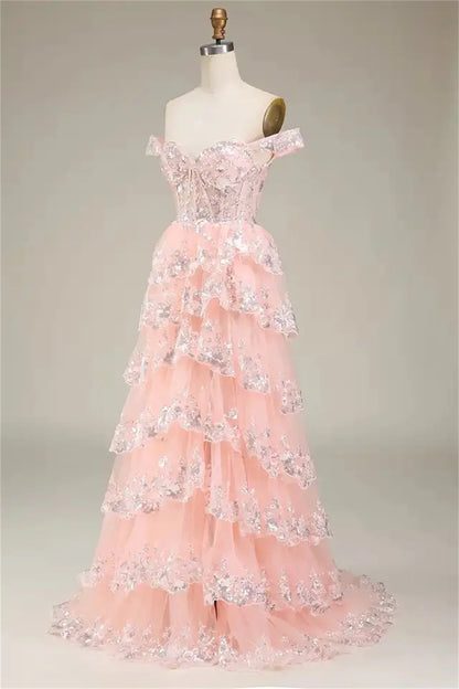 Black Glitter Prom Dresses