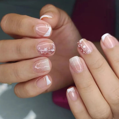 Glitter Coffin Press On Nails