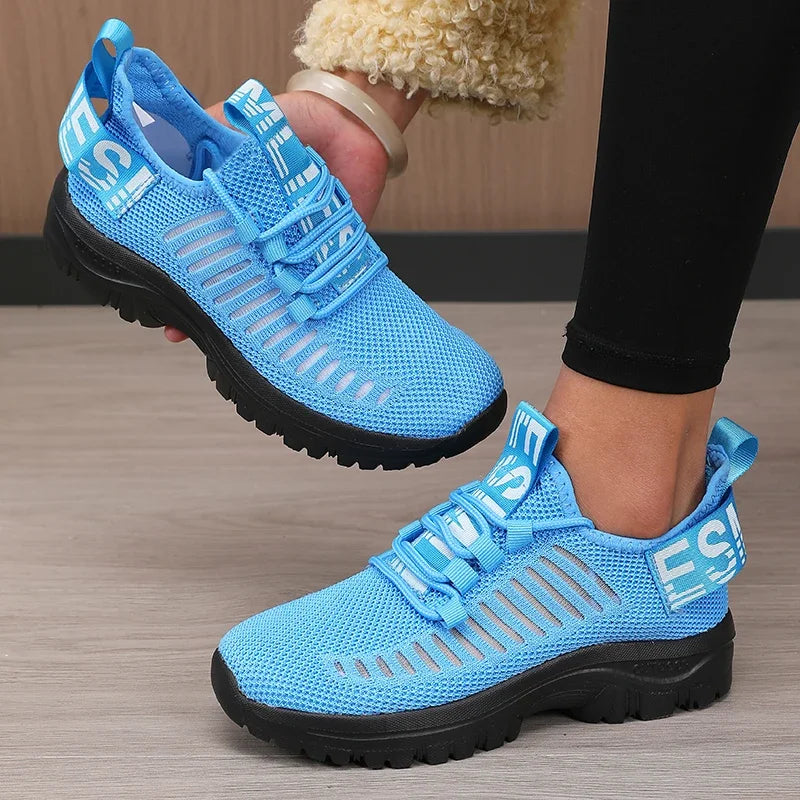 Cushioned Mesh Running Sneakers