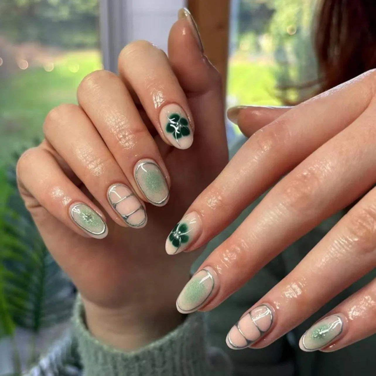 Floral Resin Press On Nails