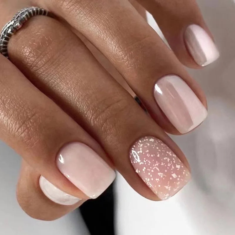 White Minimalist Press Nails