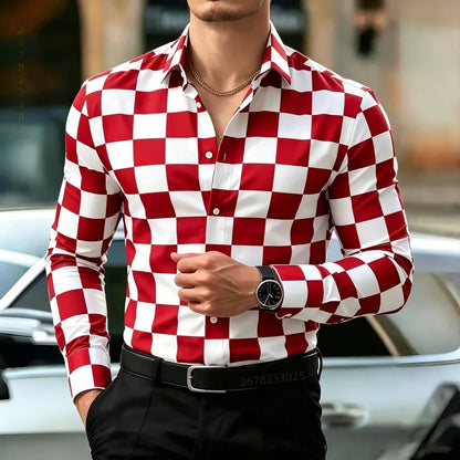 Men Smart Casual Business Shirt