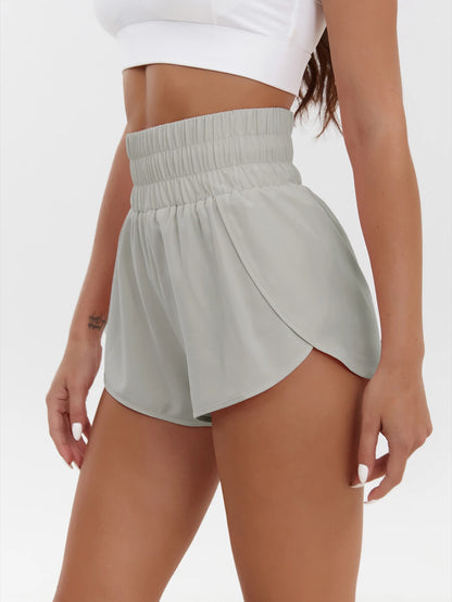 Loose Elastic-Waist Shorts