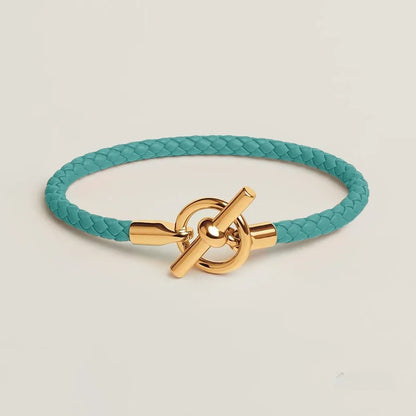 Executive Lock-Key Leather Bracelet