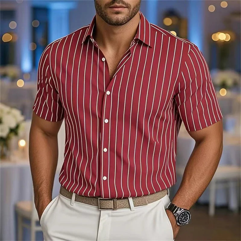 Striped Silk Party Shirt