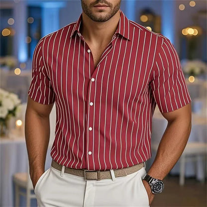 Striped Silk Party Shirt