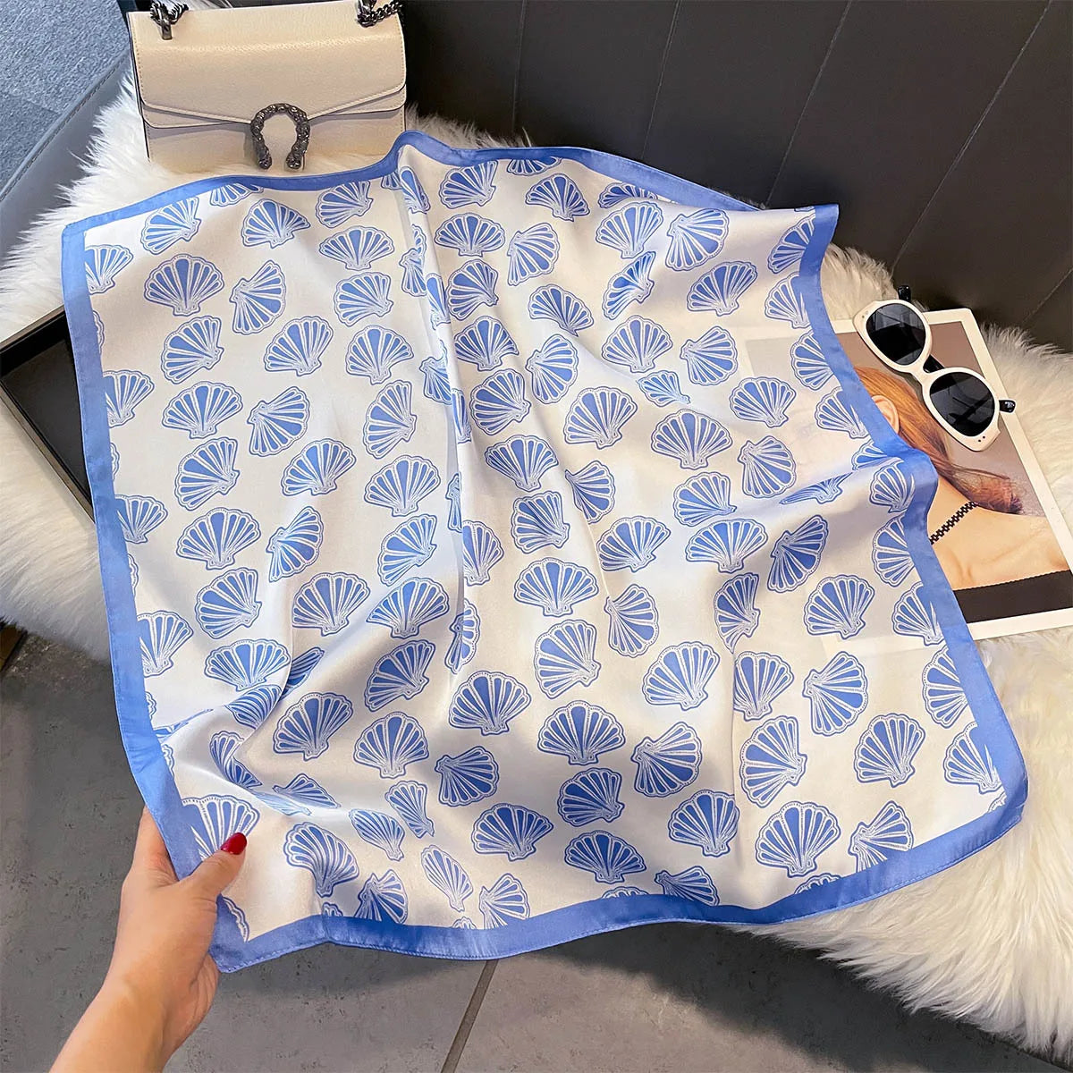 Fruit Print Korean Square Scarf