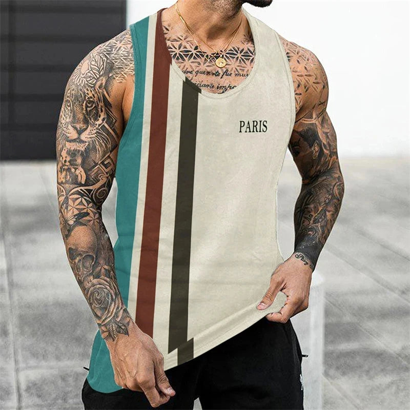 Bodybuilding Singlet Print Vest