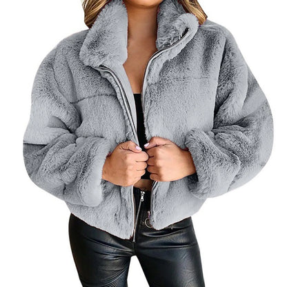 Short Zip Cardigan Coat