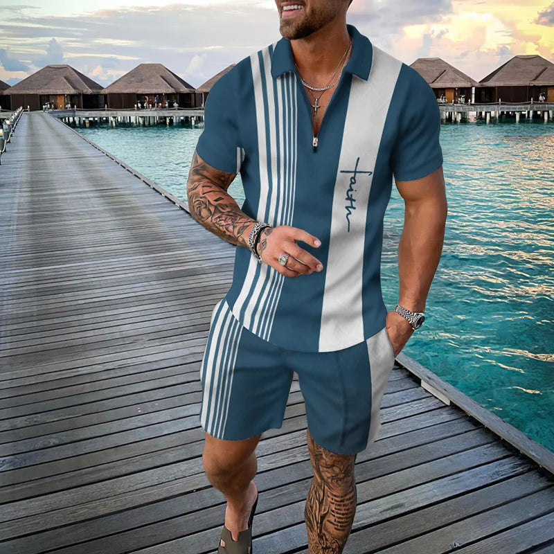 3D Print Polo Zip Tracksuit Set