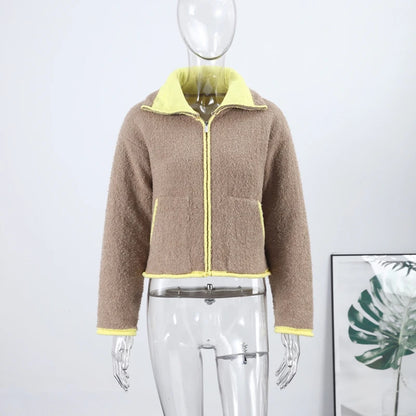 Patchwork Knit Jacket