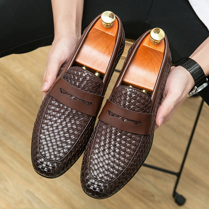 Leather Slip-on European Shoes