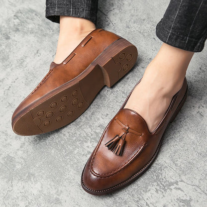 Leather Slip-on High Shoes