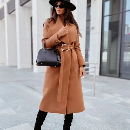 Belted Wool Blend Coat