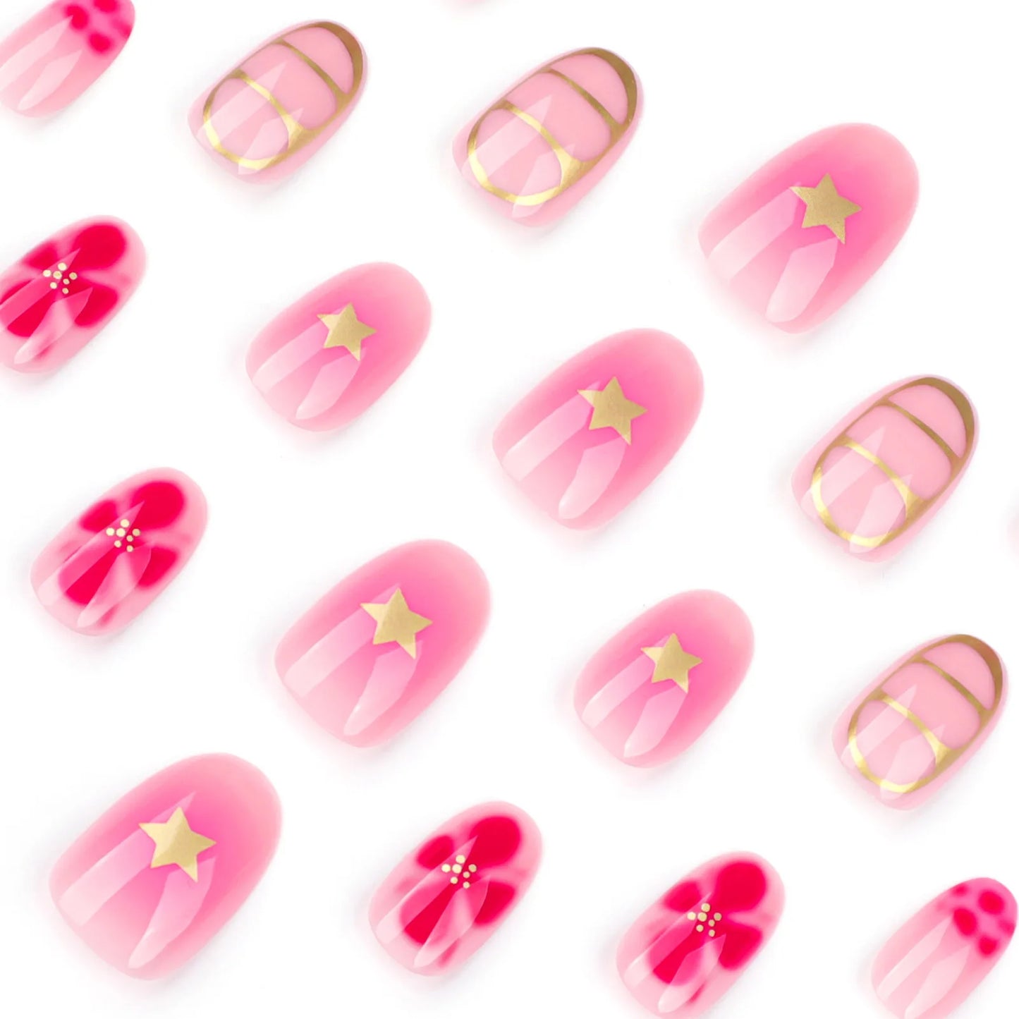 Floral Resin Press On Nails