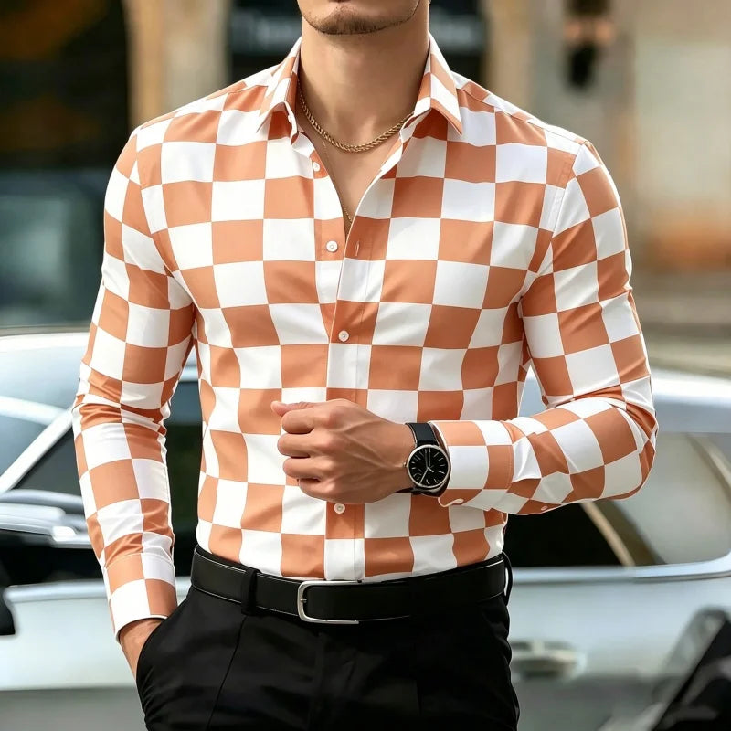 Men Smart Casual Business Shirt