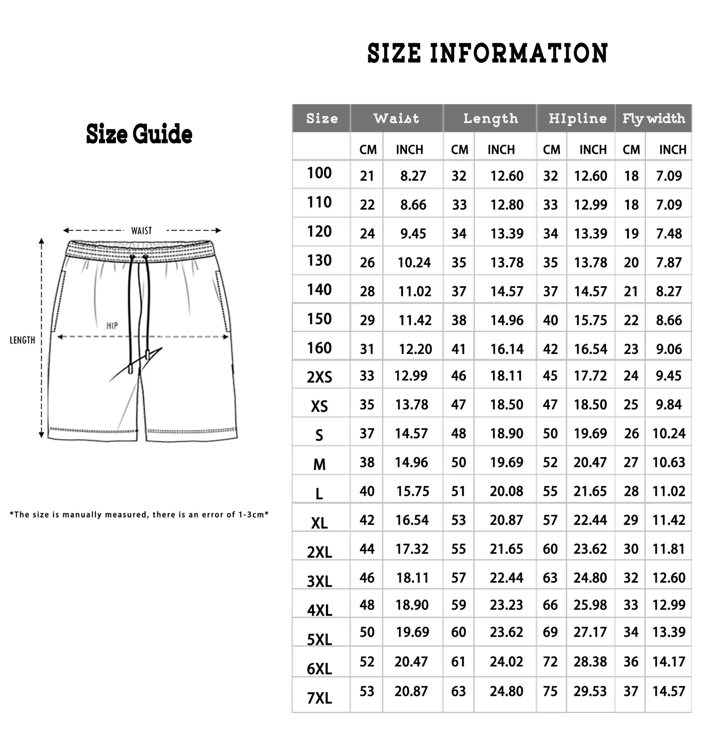 Hawaiian Math Print Beach Shorts