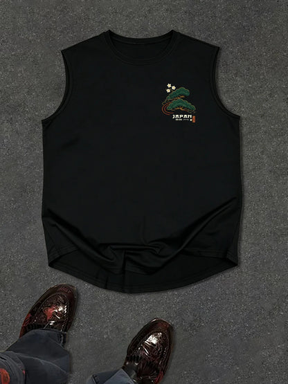 Retro Streetwear Print Tank Top
