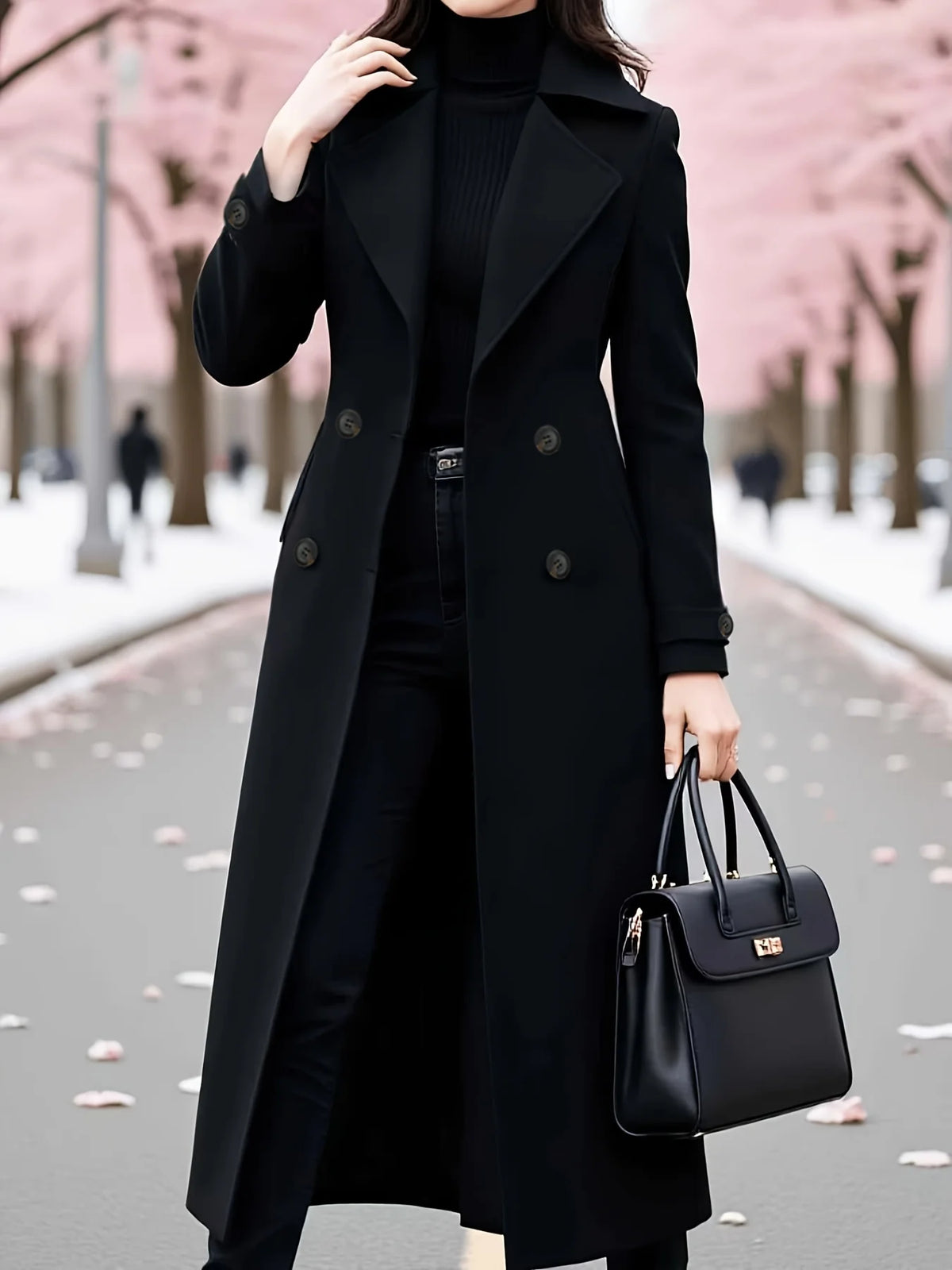 Belted Woolen Trench Coat