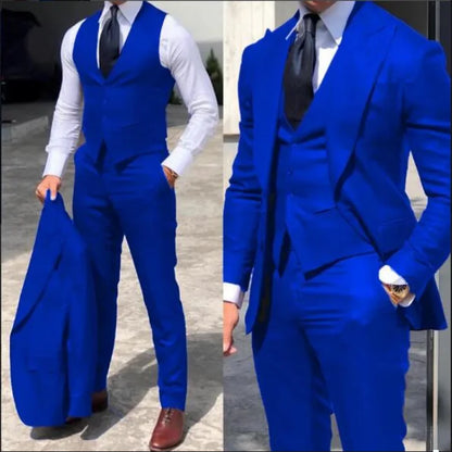 Classy Three-Piece Bridegroom Tuxedo