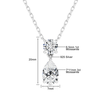Pear Moissanite Pendant