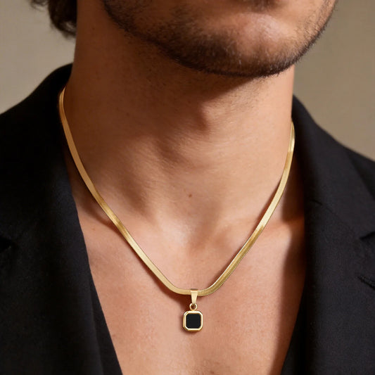 Square Stone Pendant