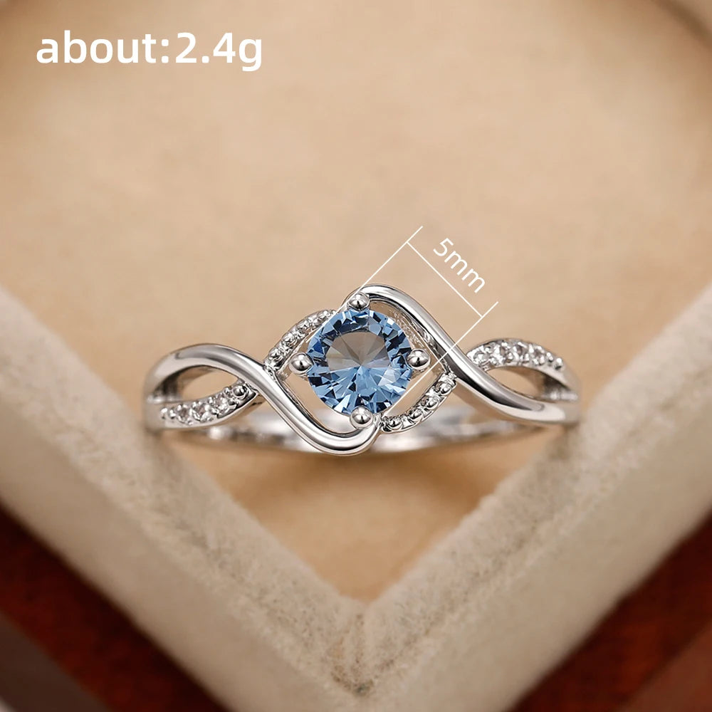 Geometric Zircon Wedding Band